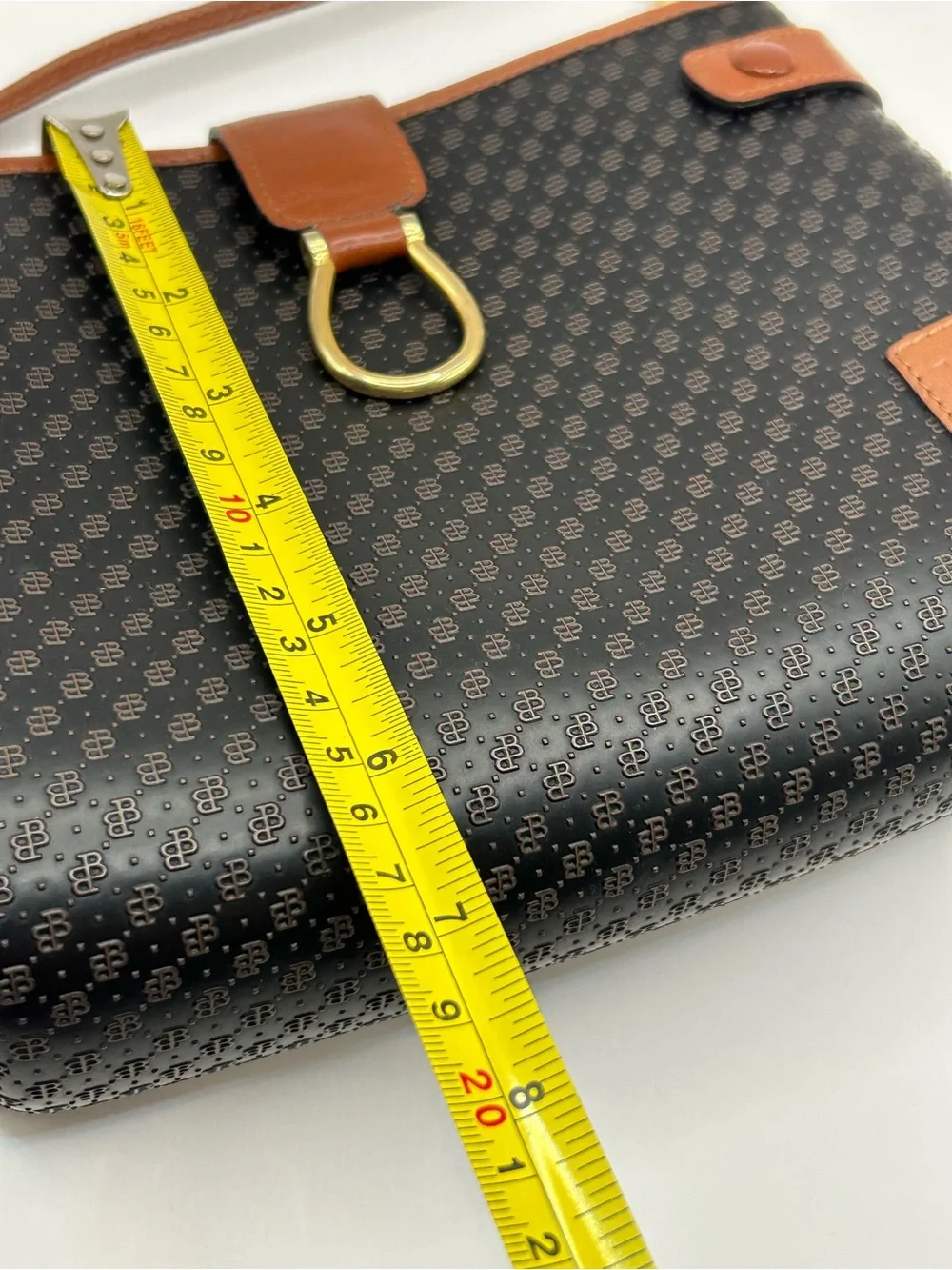 Bally Vintage B Embossed Monogram Crossbody Bag